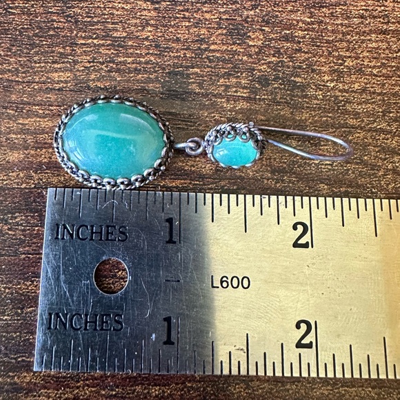 Artisan Crafted Sterling Silver Green Aventurine Dangle Earrings - Picture 7 of 8